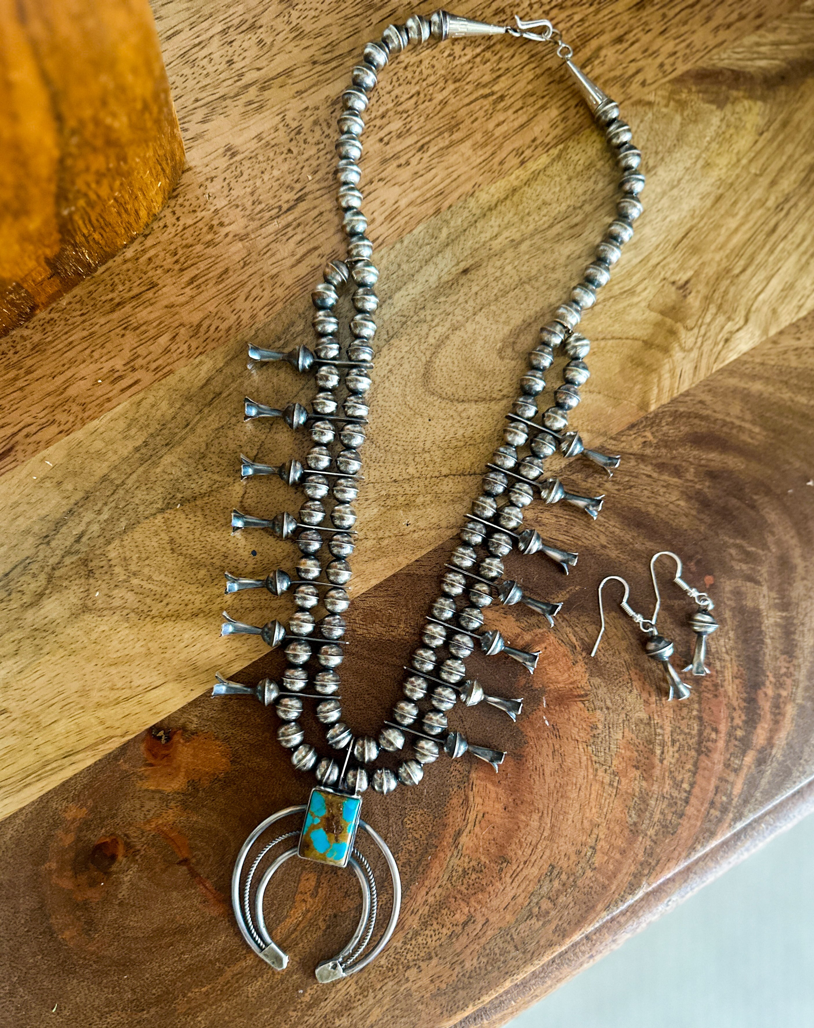 Royston Turquoise Squash Blossom Set