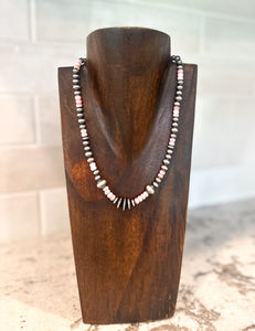 20.5” Graduated Pink Conch + Pearls