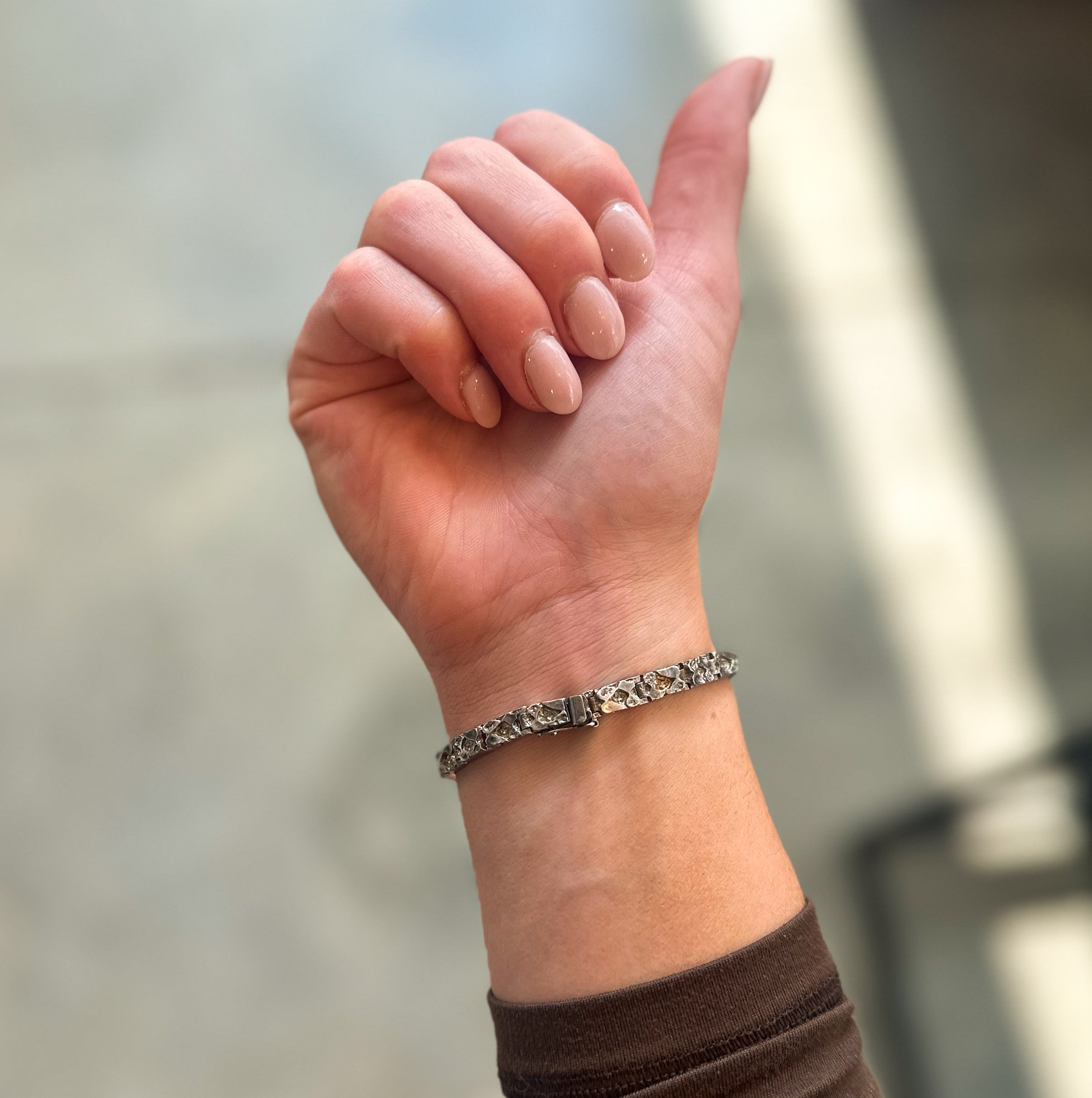 Vintage Textured Hinge Bracelet