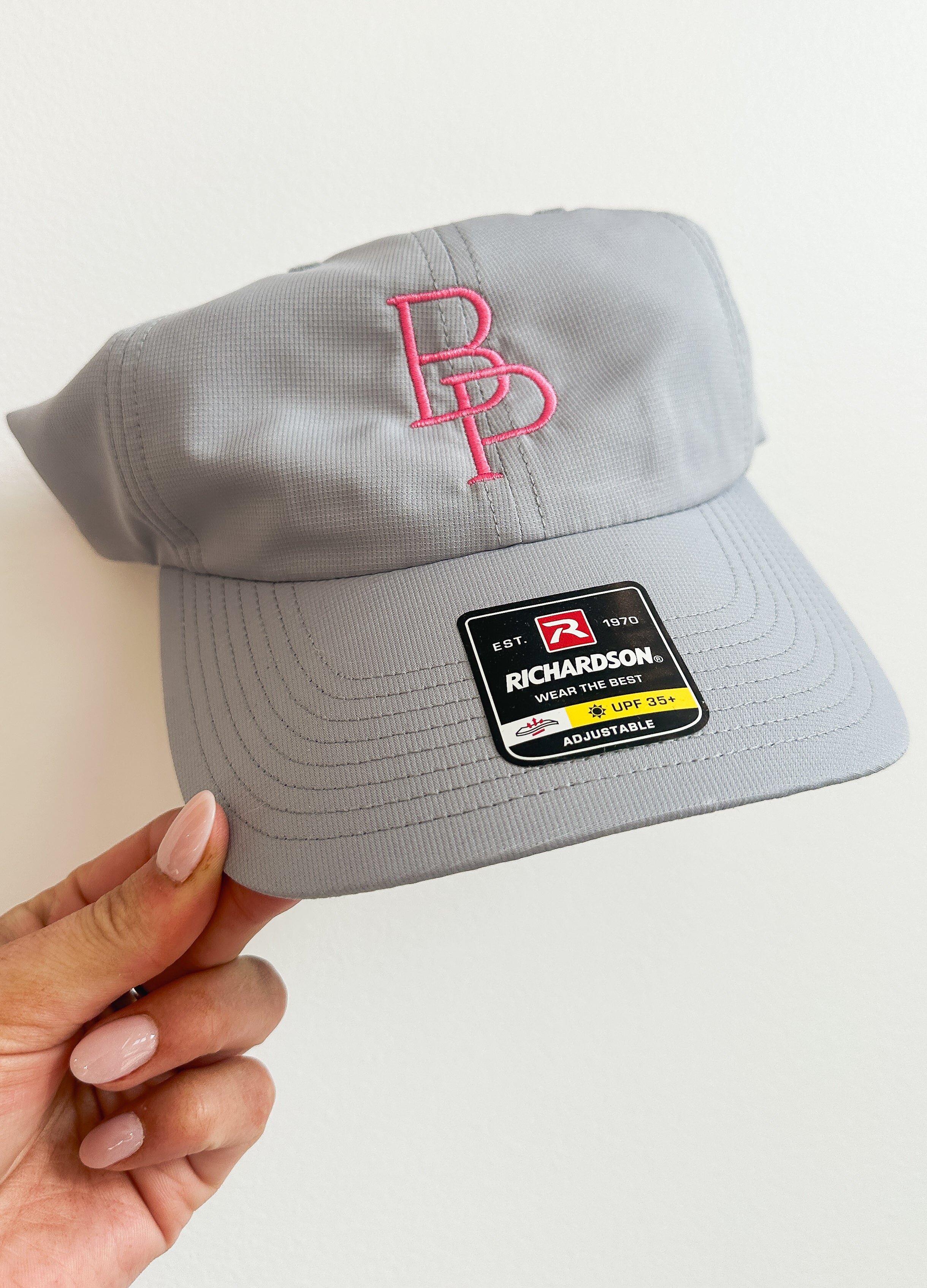 220 Richardson Pink on Grey Hats