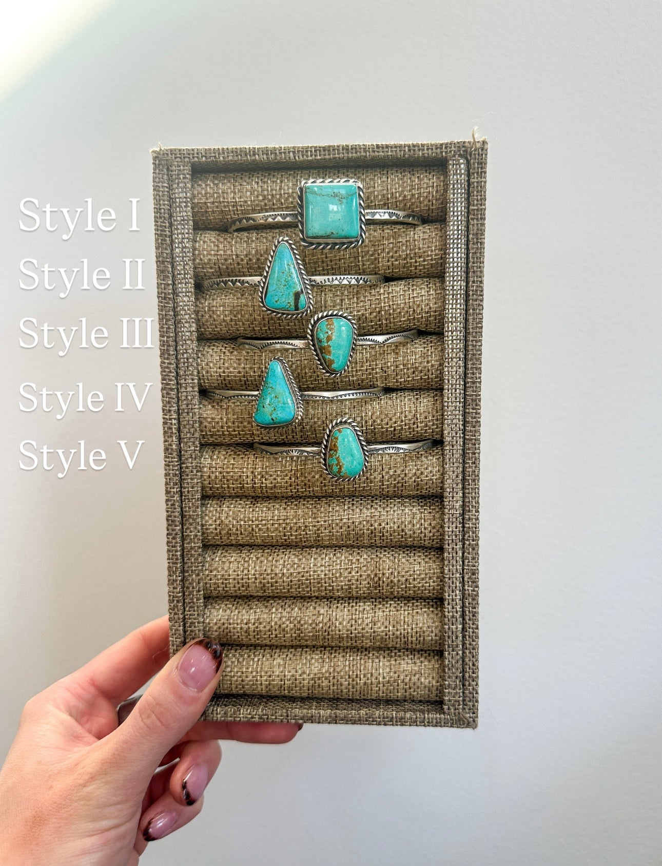 Classic Kingman Turquoise Stamped Cuffs