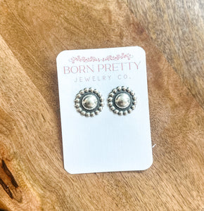 Sterling Silver Concho Studs