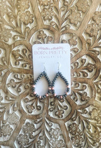 Pink Navajo Pearl Earrings