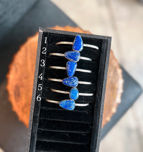 Classic Lapis Stamped Cuff