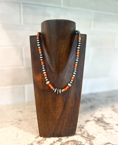 20.5” Graduated Orange Spiny + Pearls (ships 2-4 weeks)