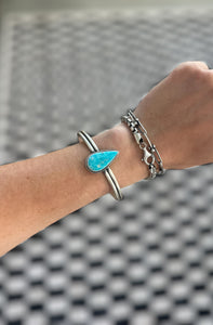 Teardrop Blue Bird Cuff