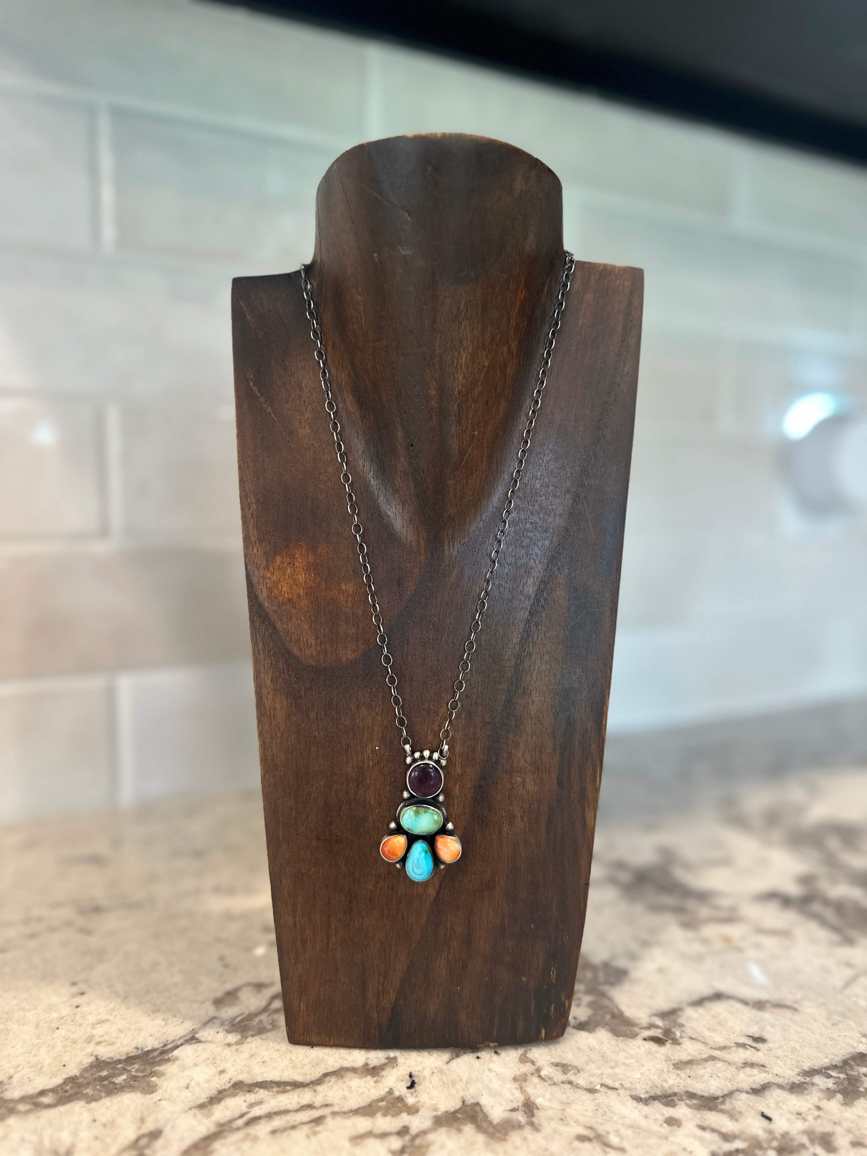 Multi Stone Statement Necklace