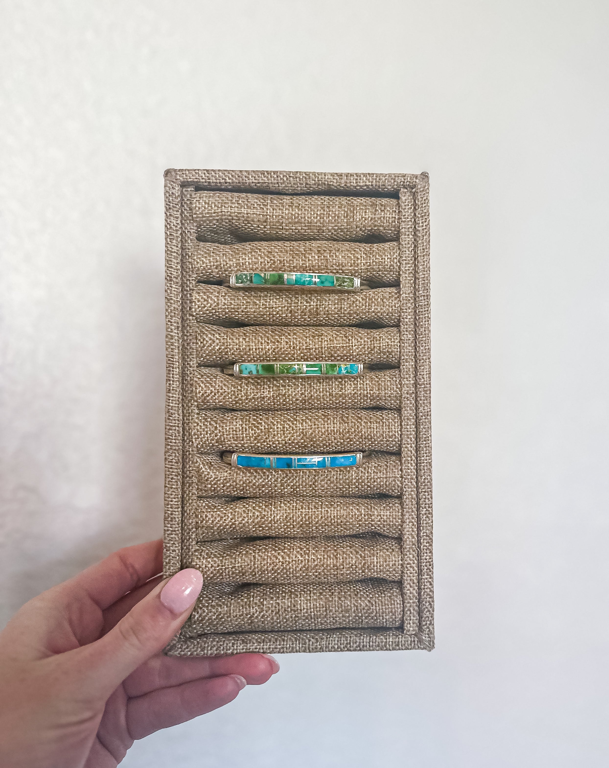 Sonoran Gold + Turquoise Inlay Cuffs