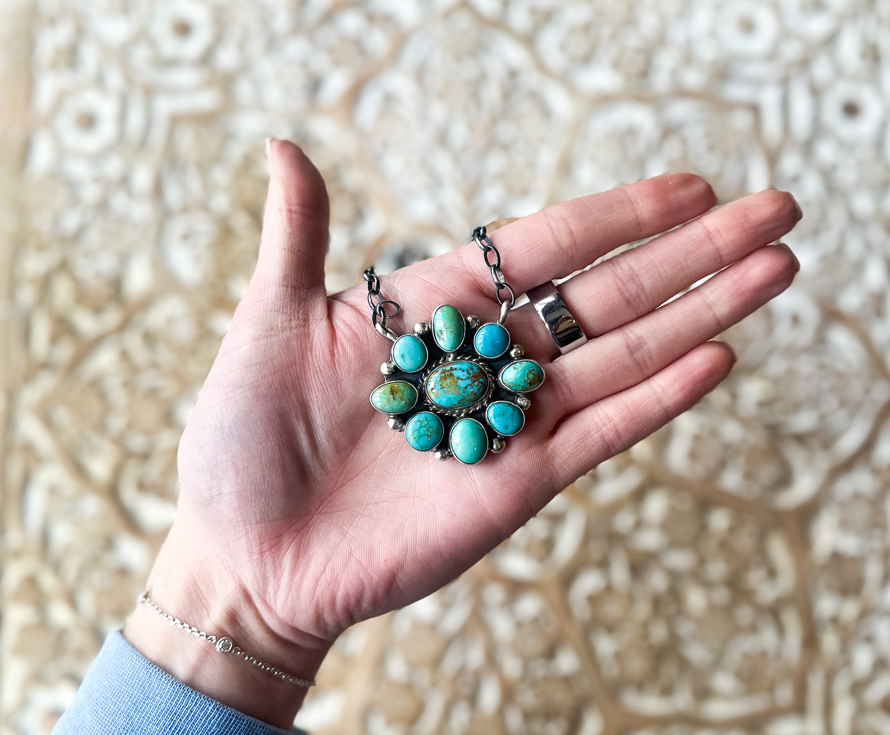 Kingman Cluster Necklace