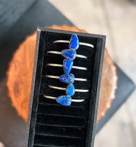 Classic Lapis Stamped Cuff
