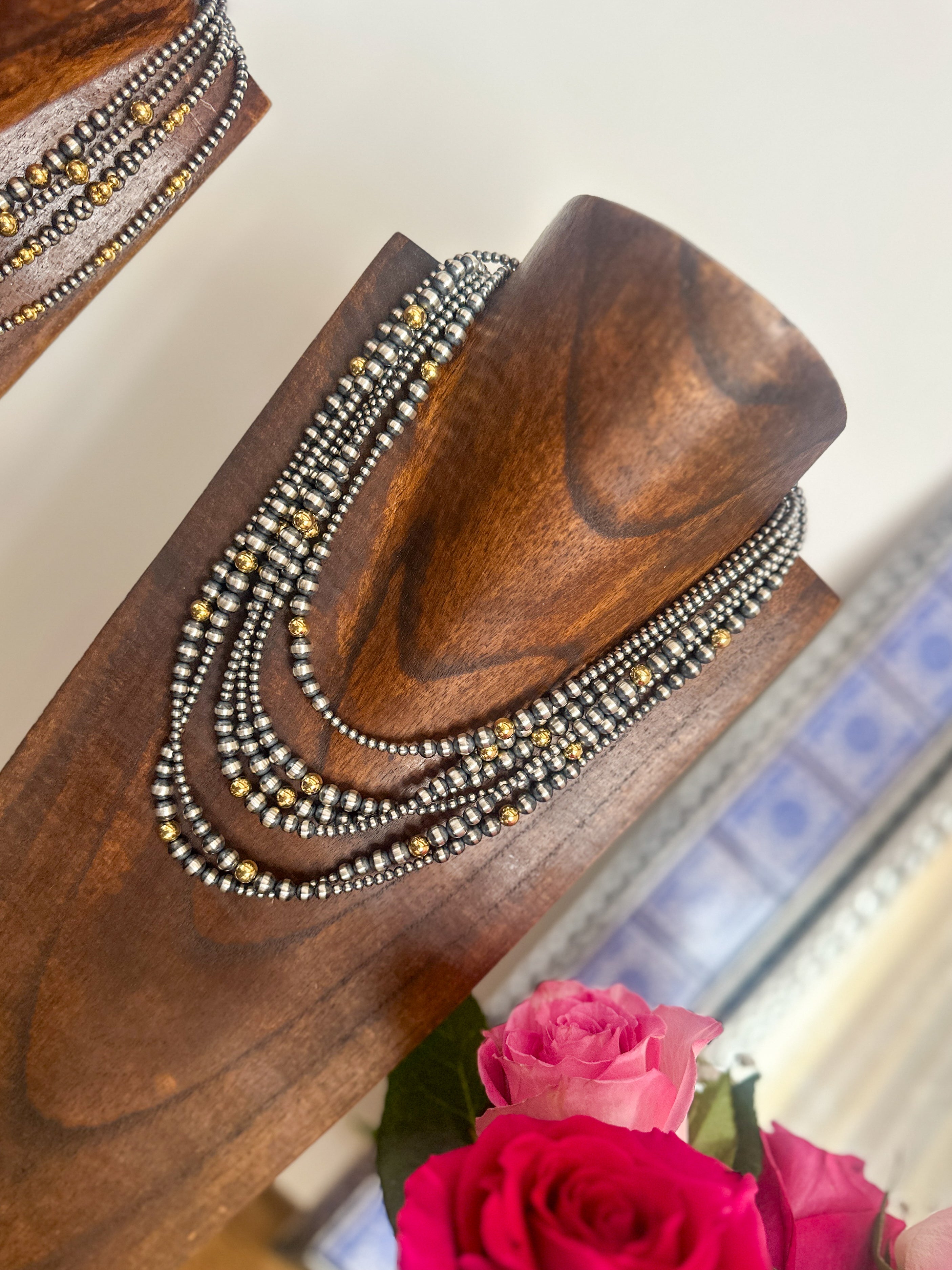 3/4/5 mm Pearls +5 mm Gold