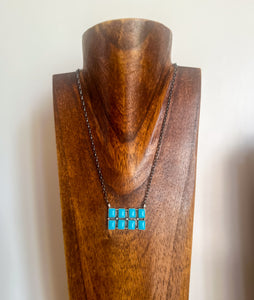 Eight Stone Kingman Bar Necklace