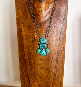 Sonoran Mountian Turquoise Cluster Necklace