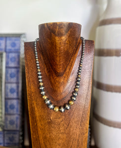 18” Graduated Pearls + Gold