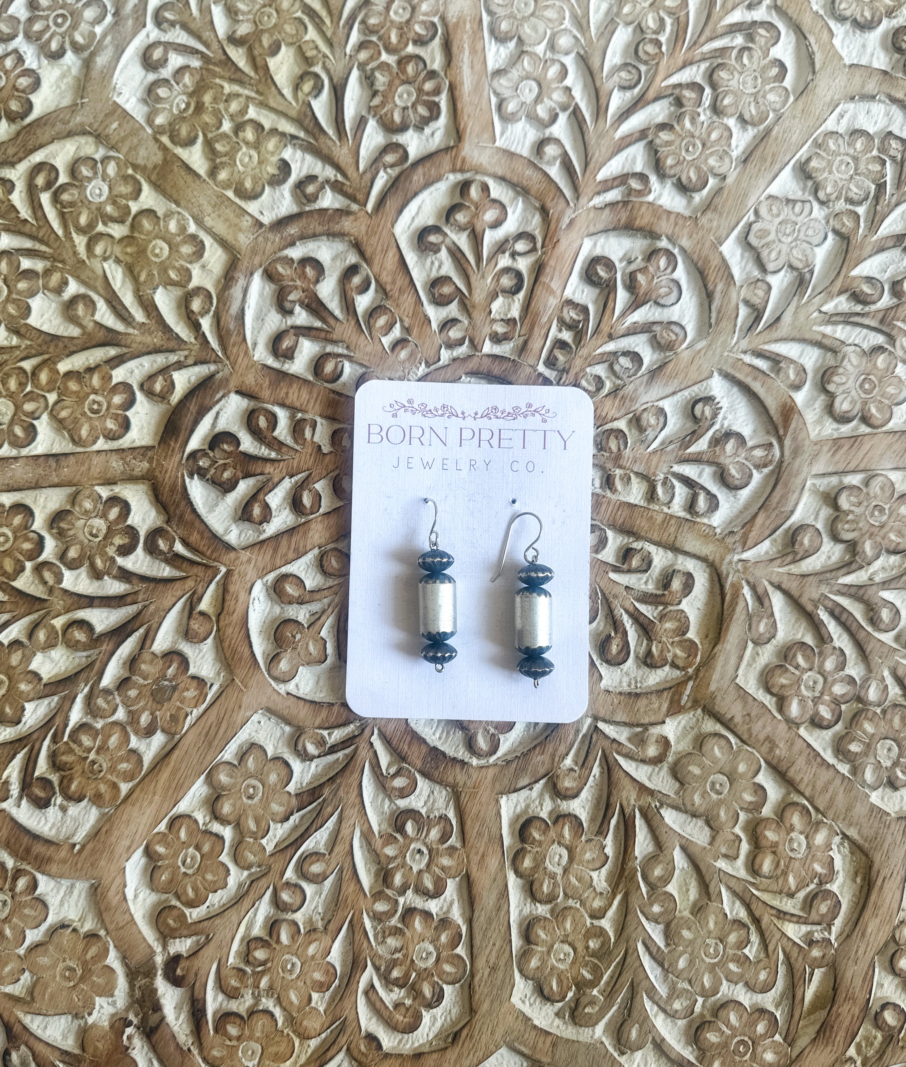 Textured Pearl Drop Earrings