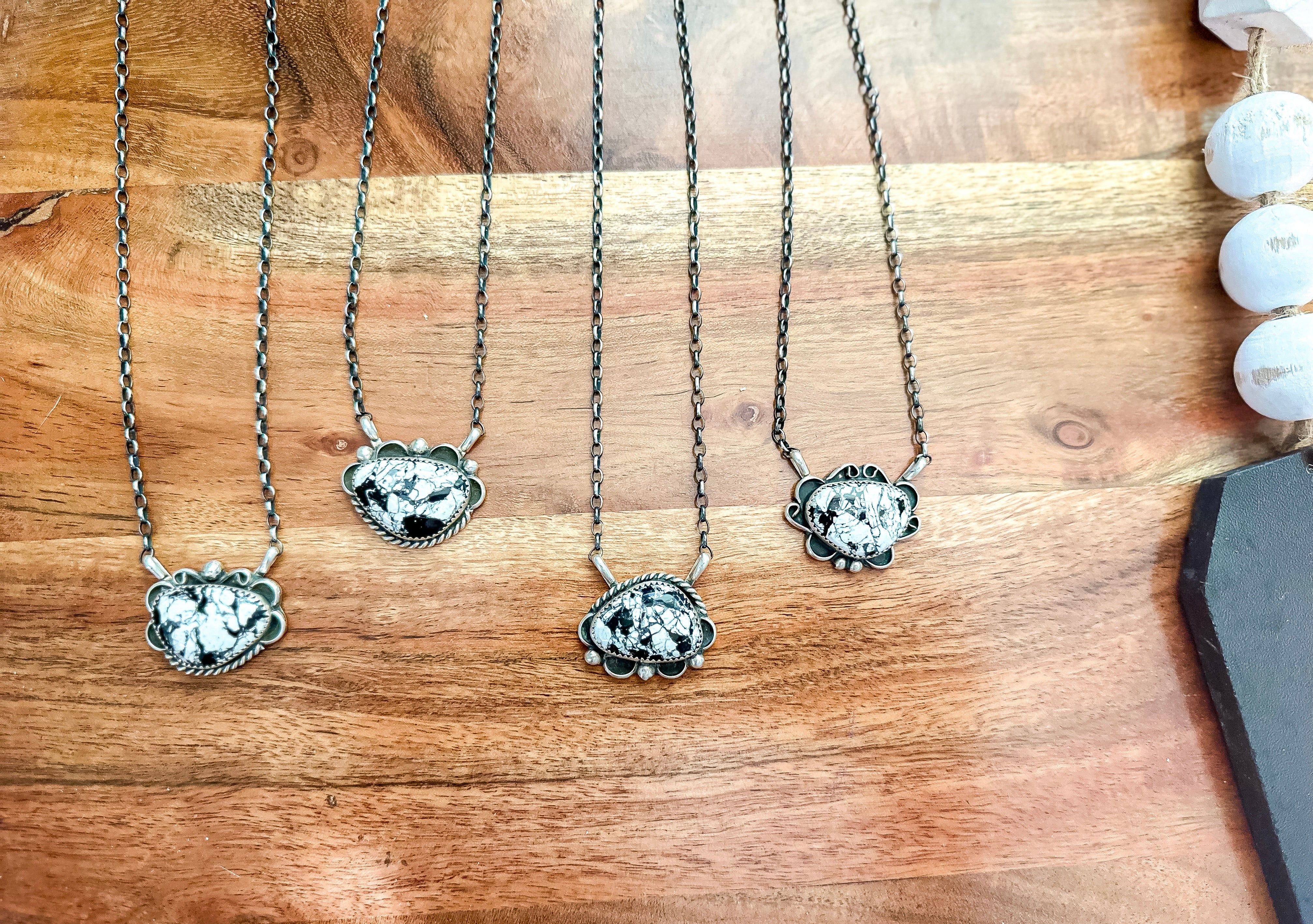 White Buffalo Buckle Necklaces