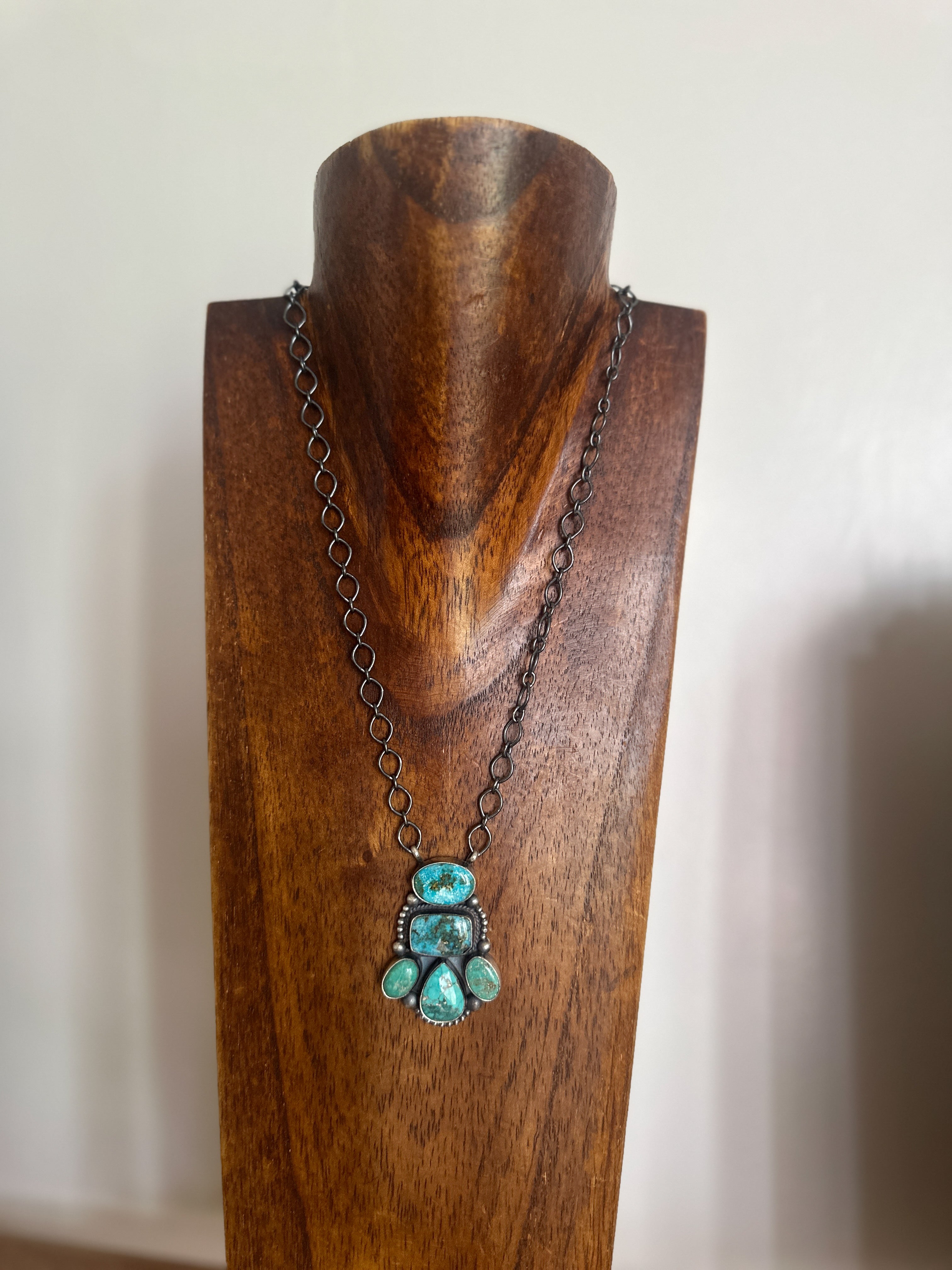 Sonoran Mountian Turquoise Cluster Necklace