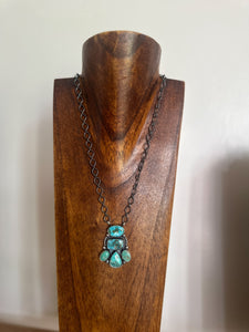 Sonoran Mountian Turquoise Cluster Necklace