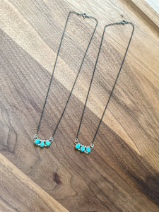 Three Stone Bar Necklaces