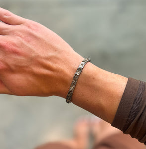 Vintage Textured Hinge Bracelet