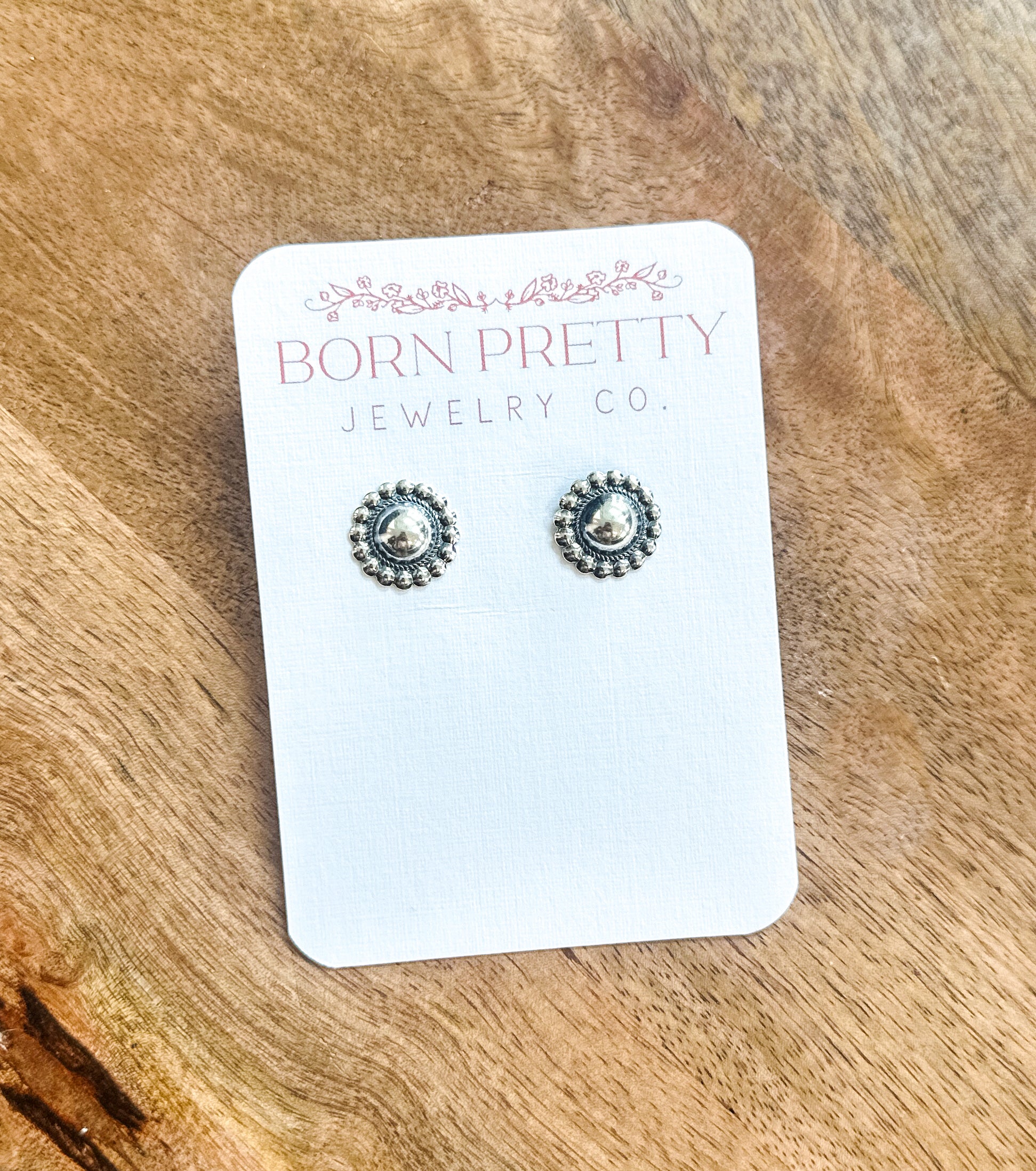 Sterling Silver Concho Studs