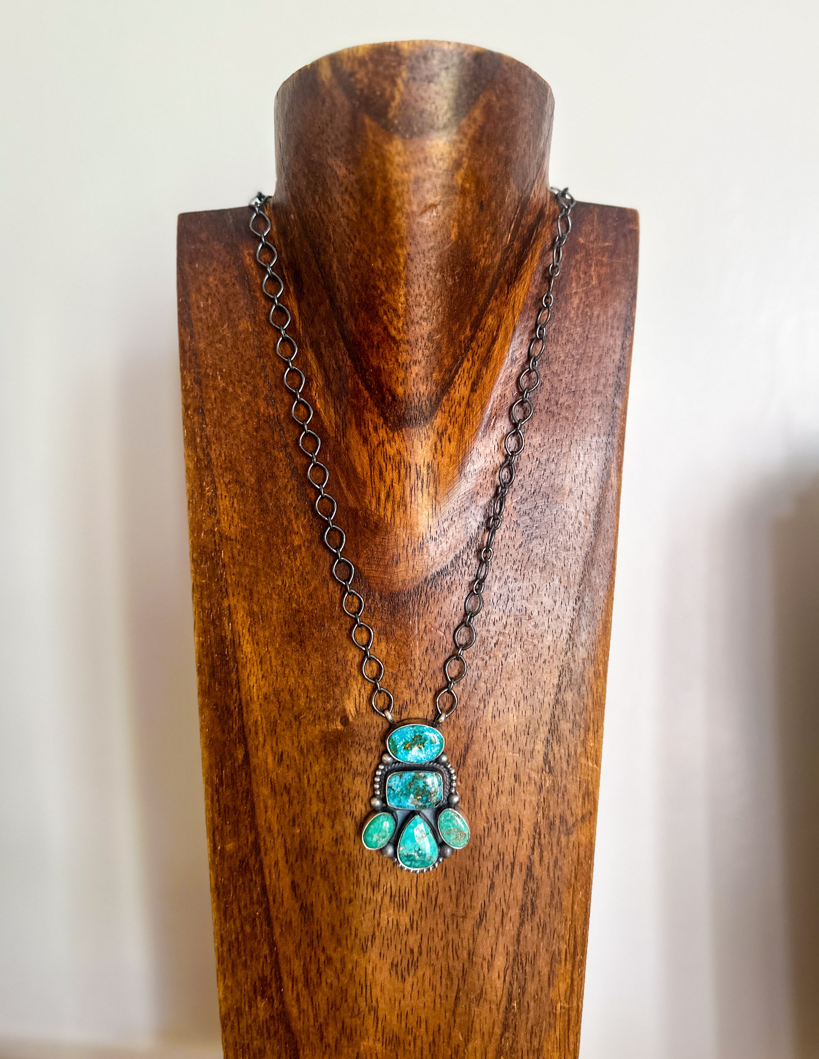 Sonoran Mountian Turquoise Cluster Necklace