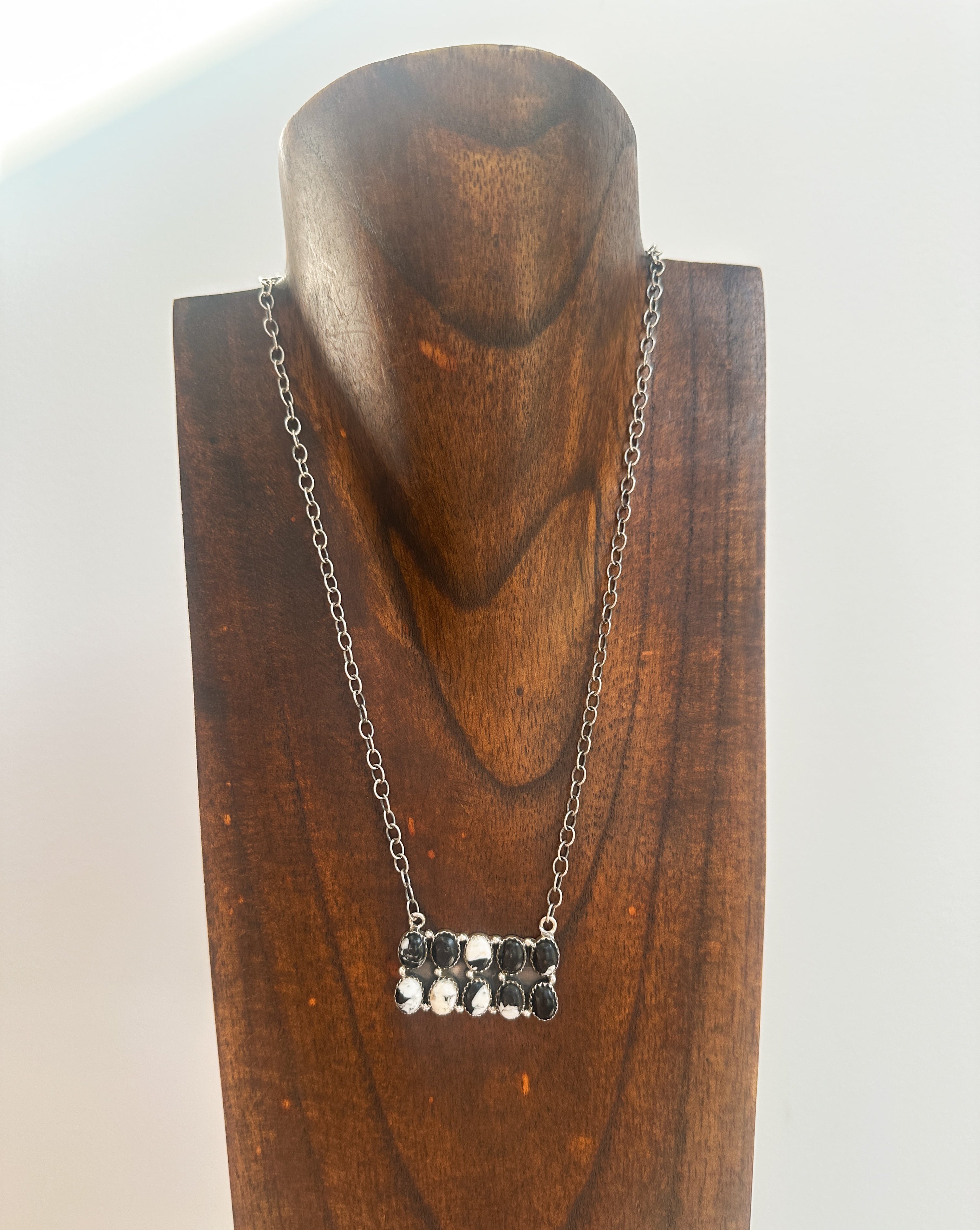 Ten Stone White Buffalo Necklace