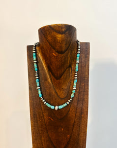 Turquoise + Pearl Statement Necklace