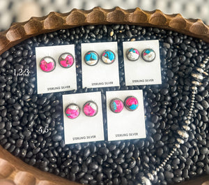 Assorted Cotton Candy Studs