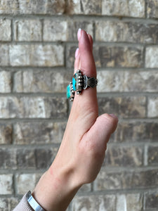Heavy Sterling Turquoise Rings