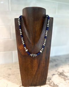20.5” Graduated Lapis + Pearls (ships 2-4 weeks)