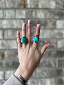 Heavy Sterling Turquoise Rings