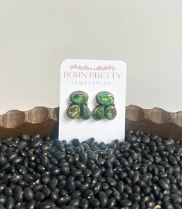 Three Stone Sonoran Gold Studs