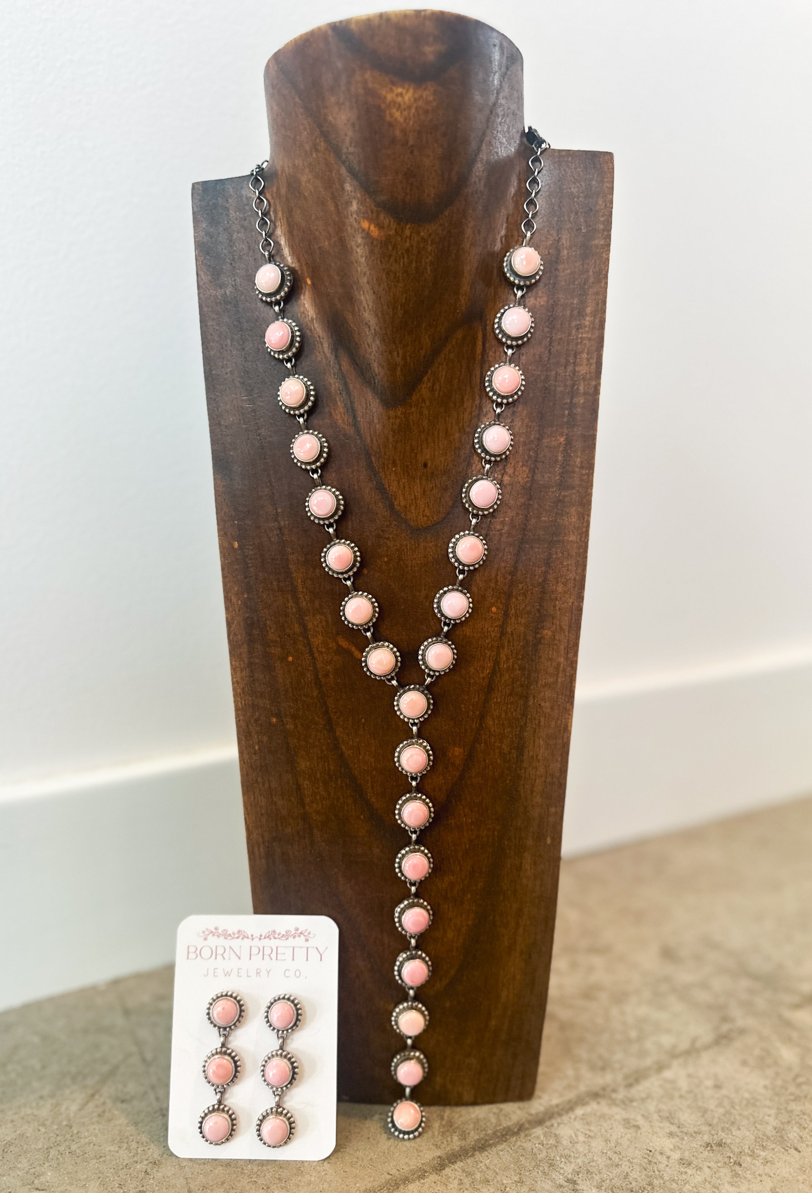 Long Pink Conch Lariat
