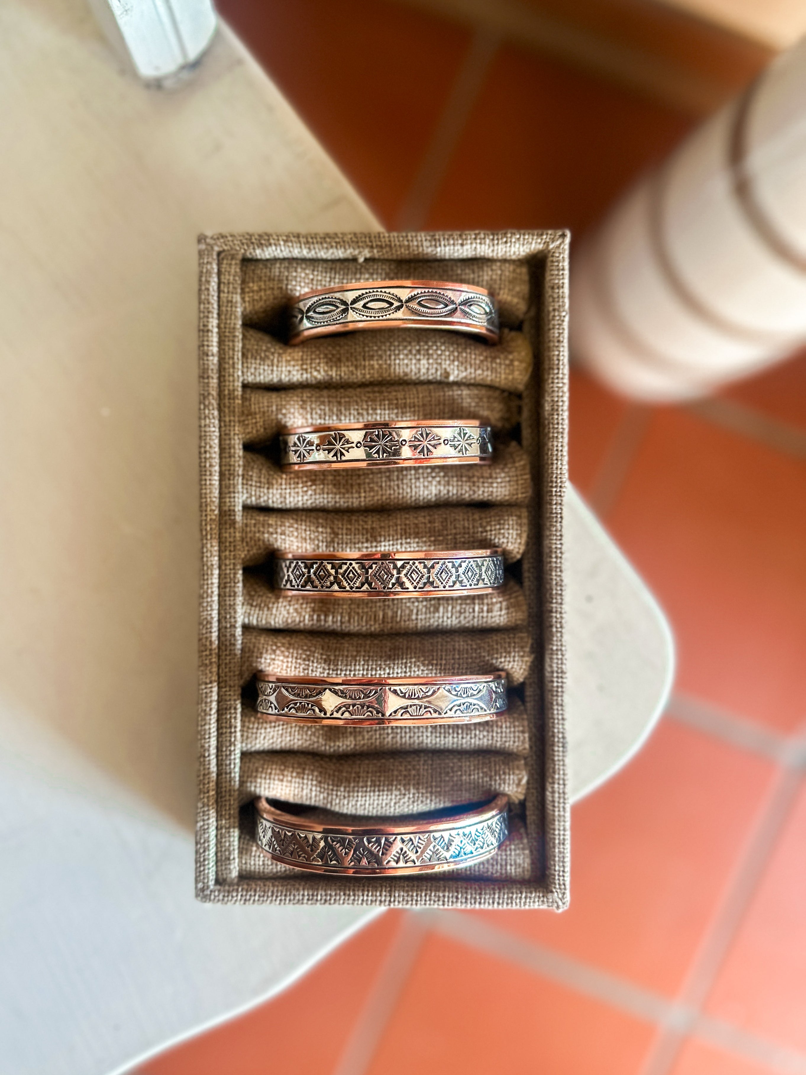 Thick Copper + Sterling Cuffs