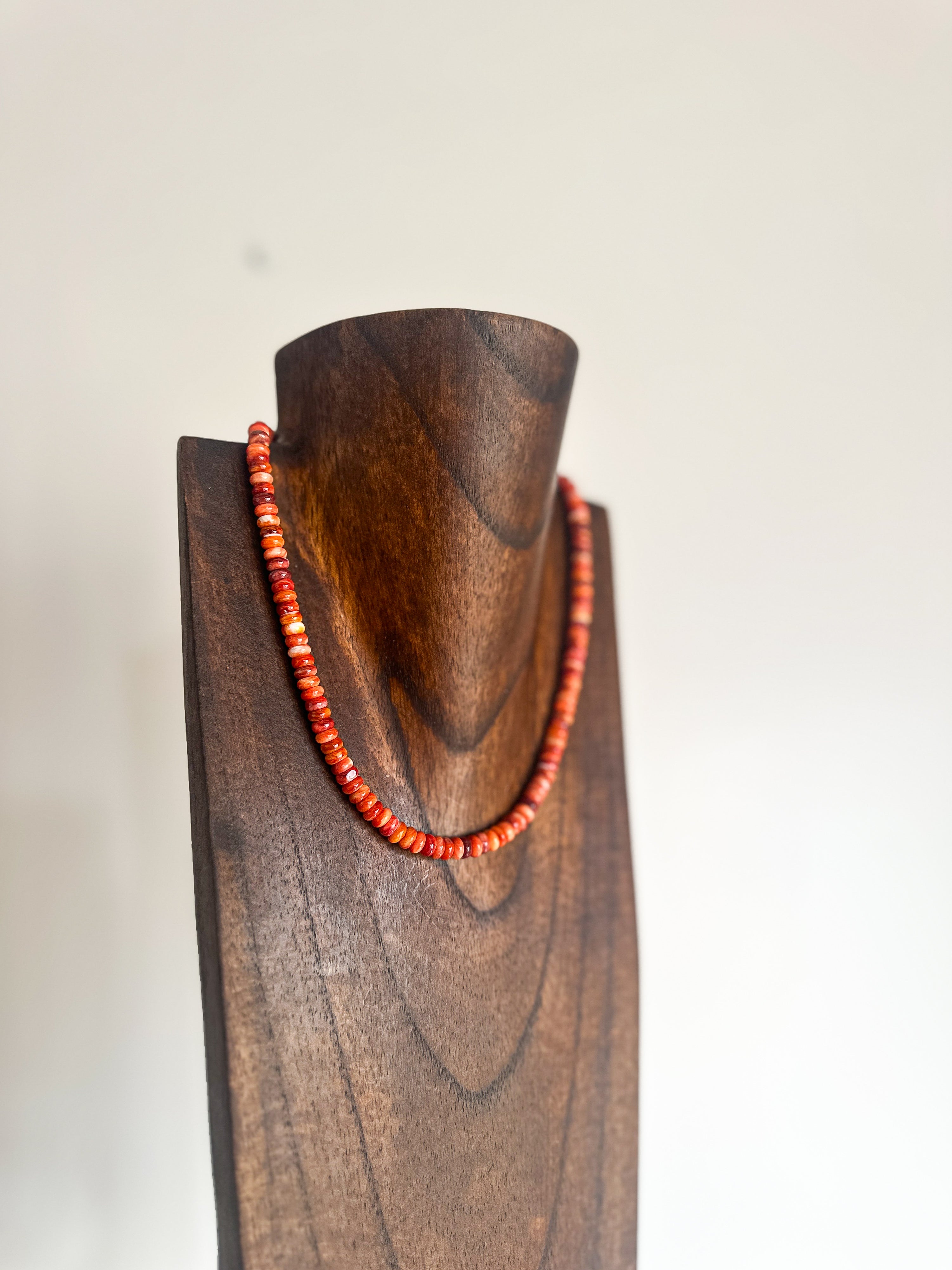 16” Red Spiny Oyster Necklace