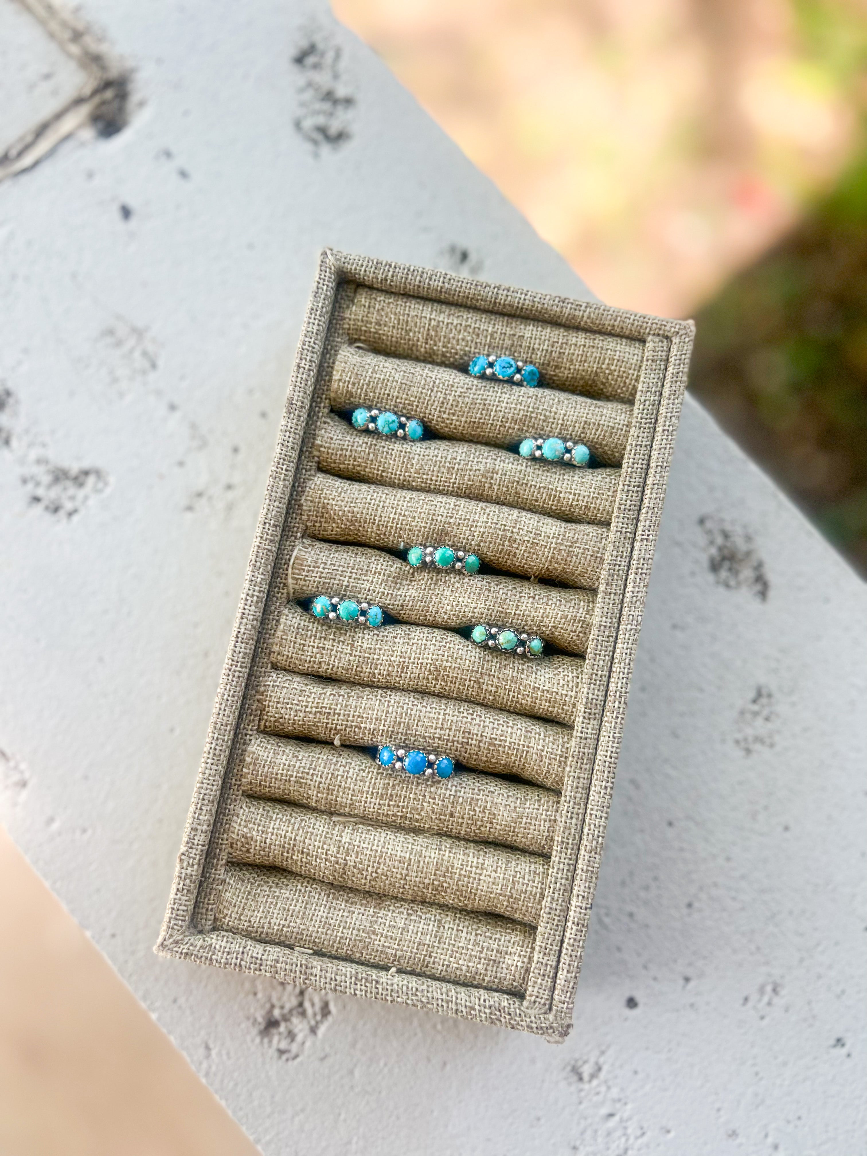 Three Stone Iris Ring