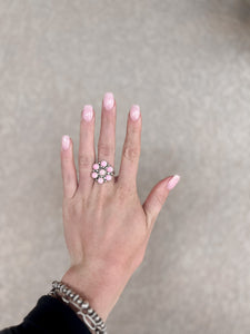 Pink Conch Flower Ring