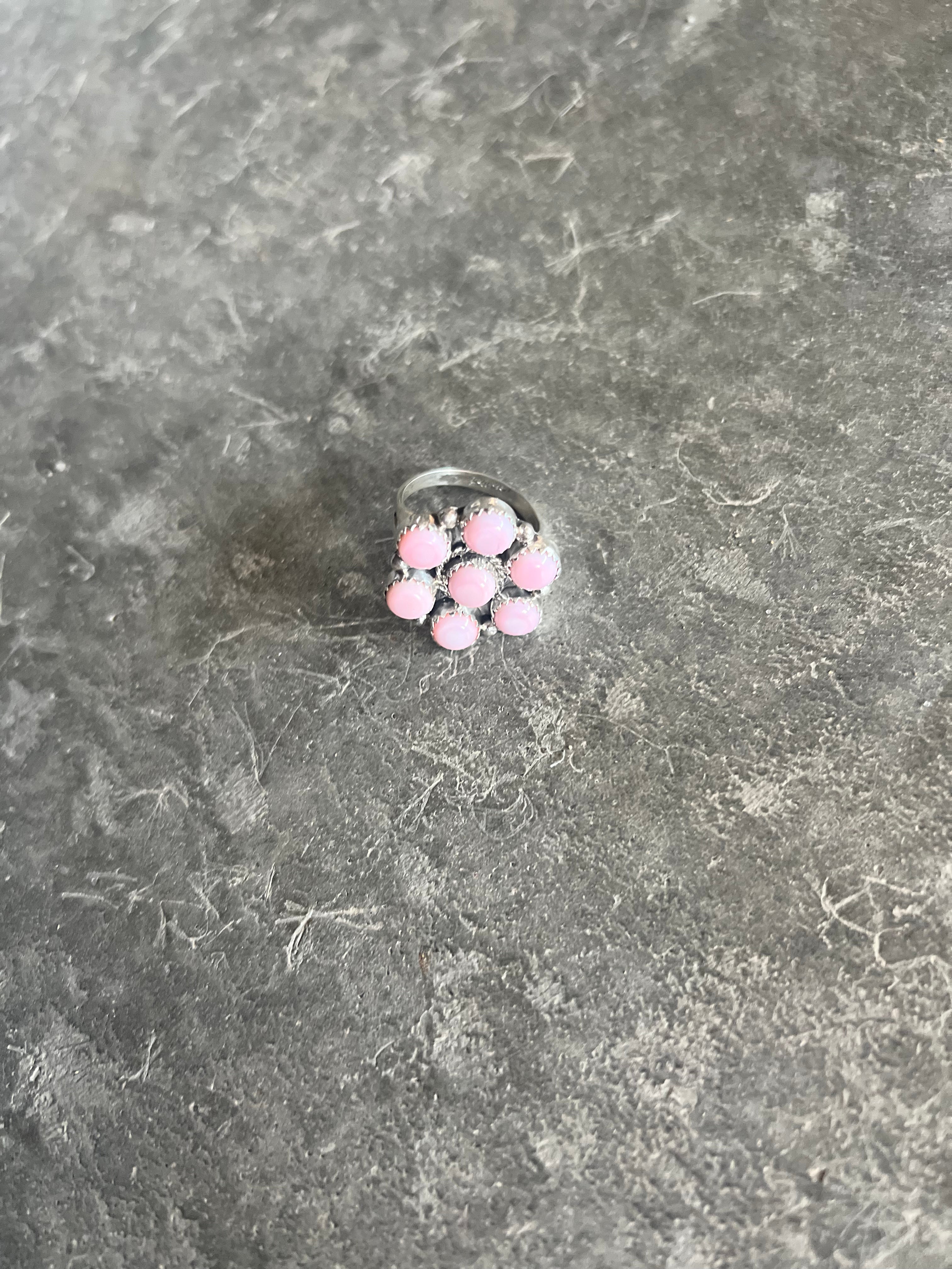 Pink Conch Flower Ring
