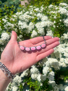 Five Stone Pink Conch Necklace
