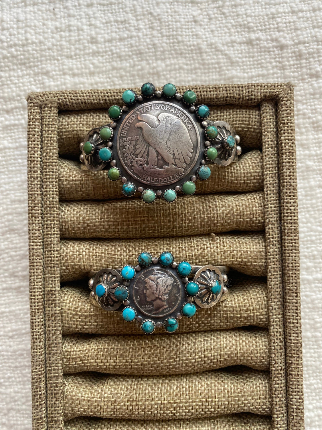 Smaller Turquoise Liberty Coin Pendant