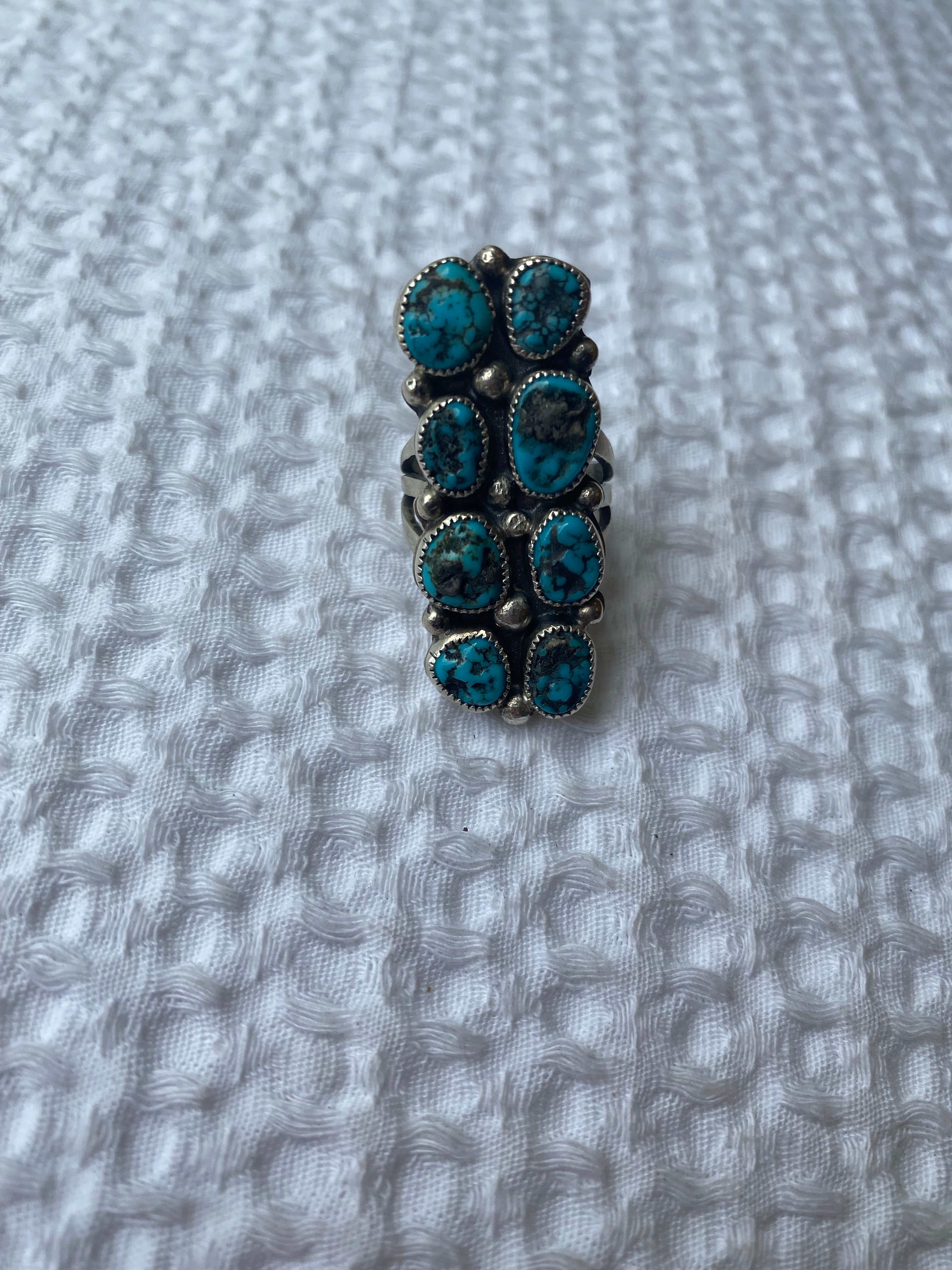 Eight Stone Turquoise Ring